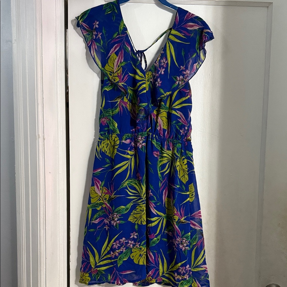H&M Tropical Print Midi Dress